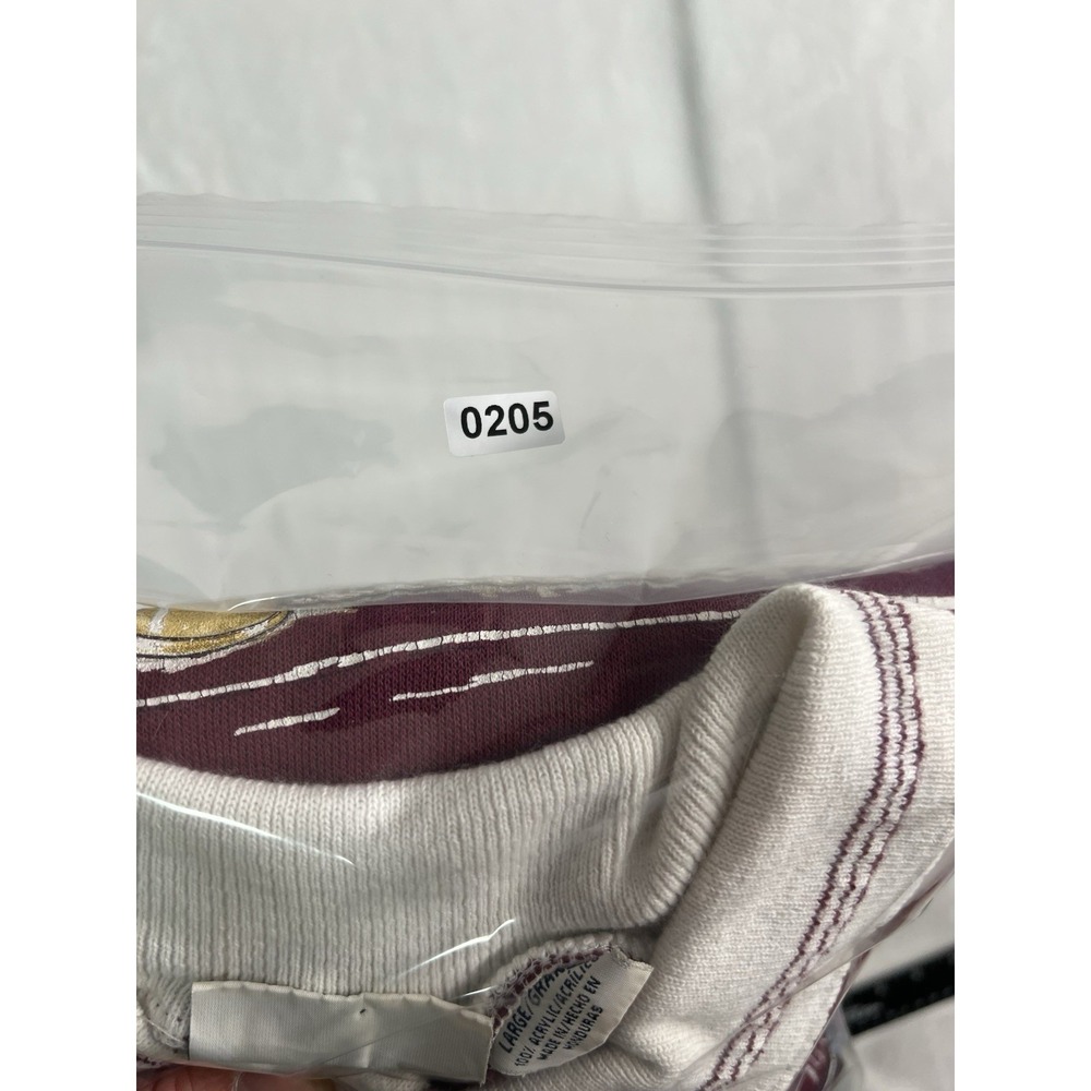 Basic Editions Burgundy Collared Pullover Sweatshirt Bear Graphic Women's L Fall - Picture 12 of 12